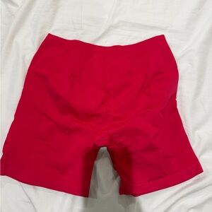 High-Waist Seamless Bike Shorts — Hot Pink